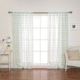 Sheer Watercolor Plaid Curtains