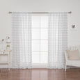 Sheer Watercolor Plaid Curtains