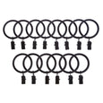 Black Classic Clip Rings - Set of 14