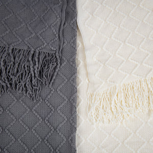 Textured Diamond Throw