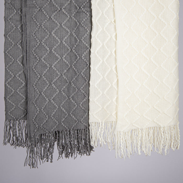 Textured Diamond Throw