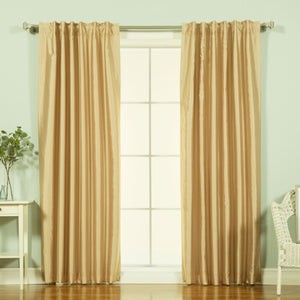 Faux Silk Candy Stripe Blackout Curtains