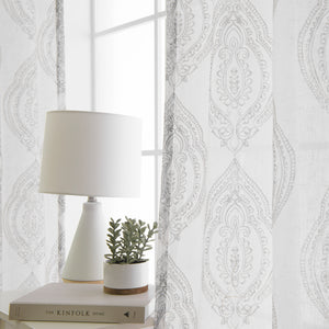 Faux Linen Sheer Medallion Curtains