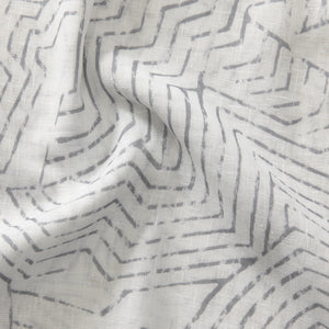 Sheer Faux Linen Modern Abstract Curtains