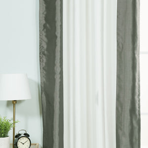 Faux Silk Border Blackout Curtain