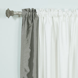 Faux Silk Border Blackout Curtain