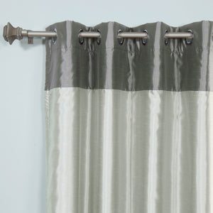 Faux Silk Top Border Blackout Curtain