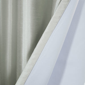 Faux Silk Top Border Blackout Curtain