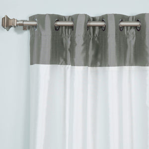 Faux Silk Top Border Blackout Curtain
