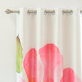 Faux Silk Watercolor Floral Blackout Curtains