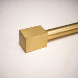 Cuboid Finial Metal Curtain Rod