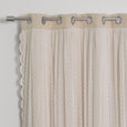 Dotted Lace Overlay Blackout Curtains