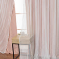 Dotted Lace Overlay Blackout Curtains