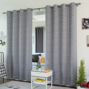 Sketched Chevron Room Darkening Curtains