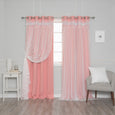Lace Overlay Blackout Curtains