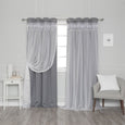 Lace Overlay Blackout Curtains