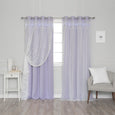 Lace Overlay Blackout Curtains