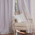 Floral Lace Overlay Blackout Curtains