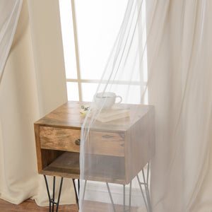 Tulle Overlay Grommet Blackout Curtains