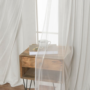 Tulle Overlay Grommet Blackout Curtains