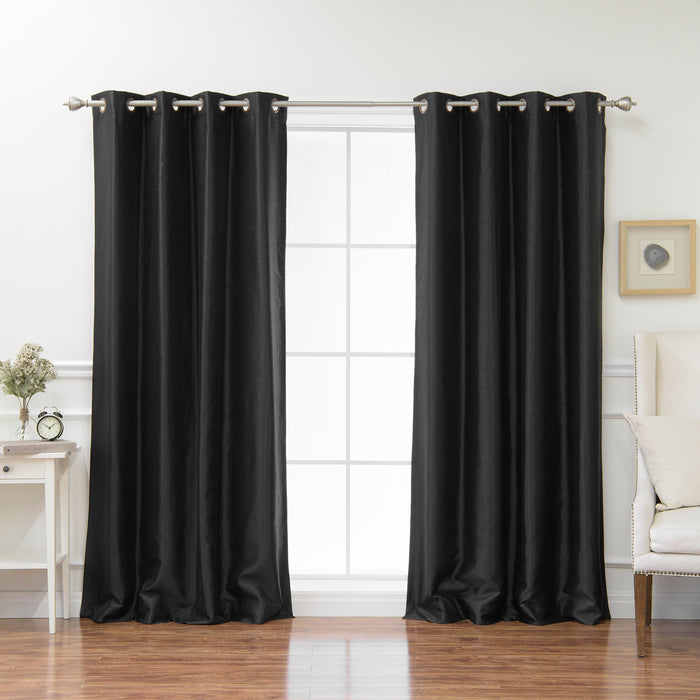 Faux Silk Grommet Blackout Curtains