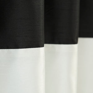Faux Silk Striped Blackout Curtains