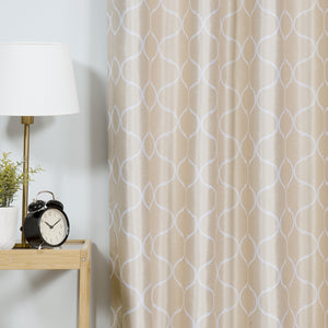 Faux Silk Quatrefoil Blackout Curtain
