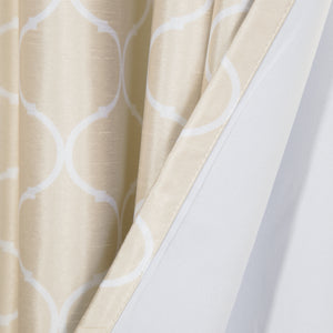Faux Silk Quatrefoil Blackout Curtain