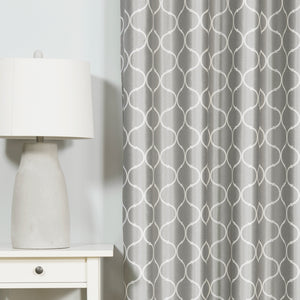 Faux Silk Quatrefoil Blackout Curtain