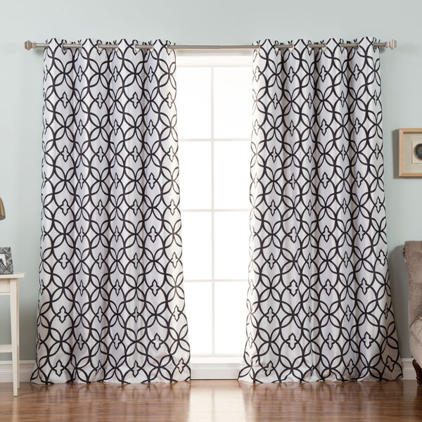 Faux Silk Trellis Curtains