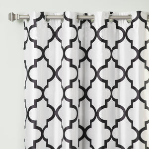 Faux Silk Reverse Moroccan Blackout Curtain