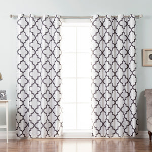 Faux Silk Reverse Moroccan Blackout Curtain
