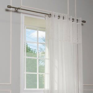 Tulle Lace with Attached Valance Curtains