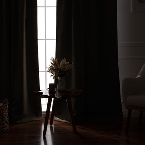 SolbloQ Solid Silver Grommet Blackout Curtains