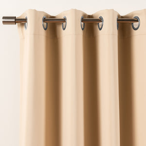 SolbloQ Solid Silver Grommet Blackout Curtains