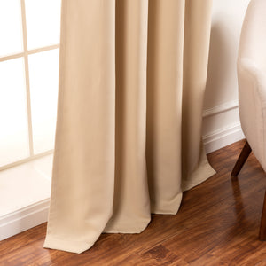 SolbloQ Solid Silver Grommet Blackout Curtains