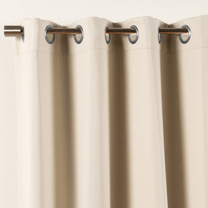 SolbloQ Solid Silver Grommet Blackout Curtains