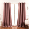 SolbloQ Solid Silver Grommet Blackout Curtains