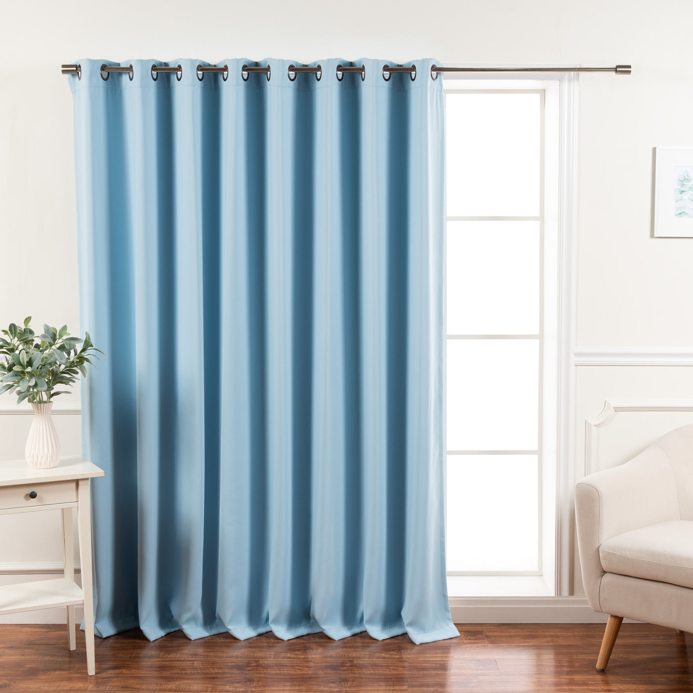 Wide Flame Retardant Basic Blackout Curtain