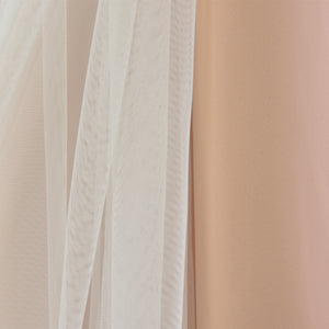 Wide Tulle Overlay Grommet Blackout Curtain