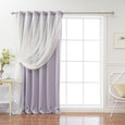 Wide Tulle Overlay Grommet Blackout Curtain