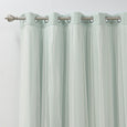 Wide Tulle Overlay Grommet Blackout Curtain