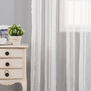 Sheer Lace Dot Wide Curtain