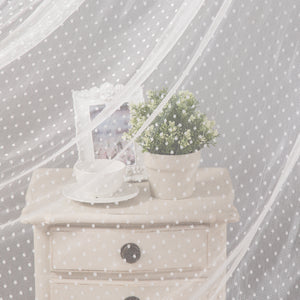 Sheer Lace Dot Wide Curtain