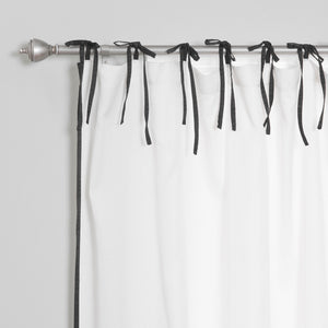 Oxford Border Tie Top Curtains