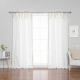 Oxford Border Tie Top Curtains