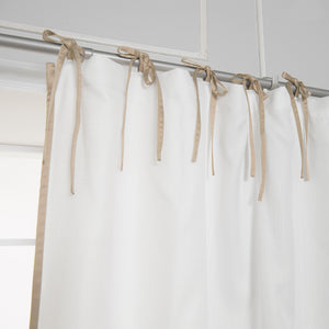 Oxford Border Tie Top Curtains