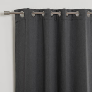 SolbloQ Heathered Linen Look Grommet Blackout Curtains