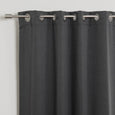 SolbloQ Heathered Linen Look Grommet Blackout Curtains