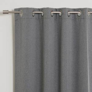 SolbloQ Heathered Linen Look Grommet Blackout Curtains